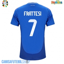 Camisa de time de futebol Itália Davide Frattesi #7 Replicas 1º Equipamento Europeu 2024 Manga Curta